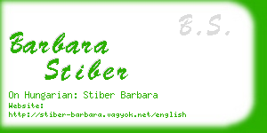 barbara stiber business card